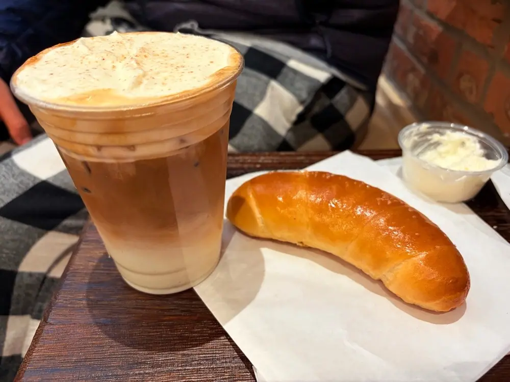 Salt bread + salt coffee at Justin's Salt Bread