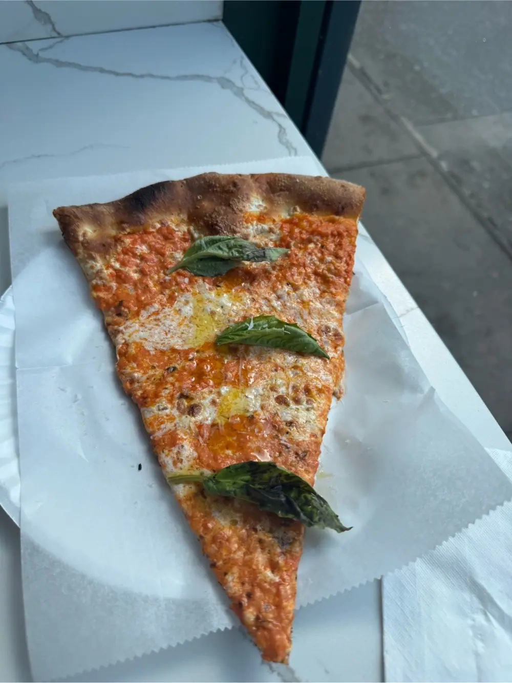 Vodka slice at Lucia Pizza Of SoHo