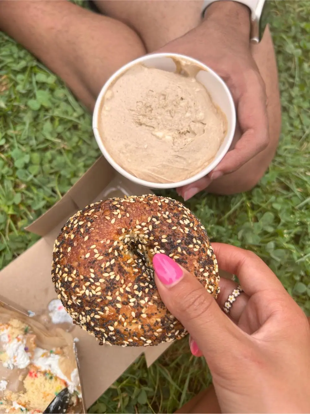 Everything bagel at Popup Bagels