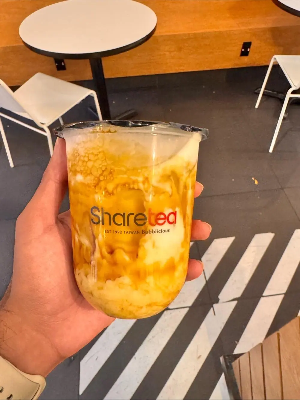 Brown sugar milk tea at Sharetea Ann Arbor