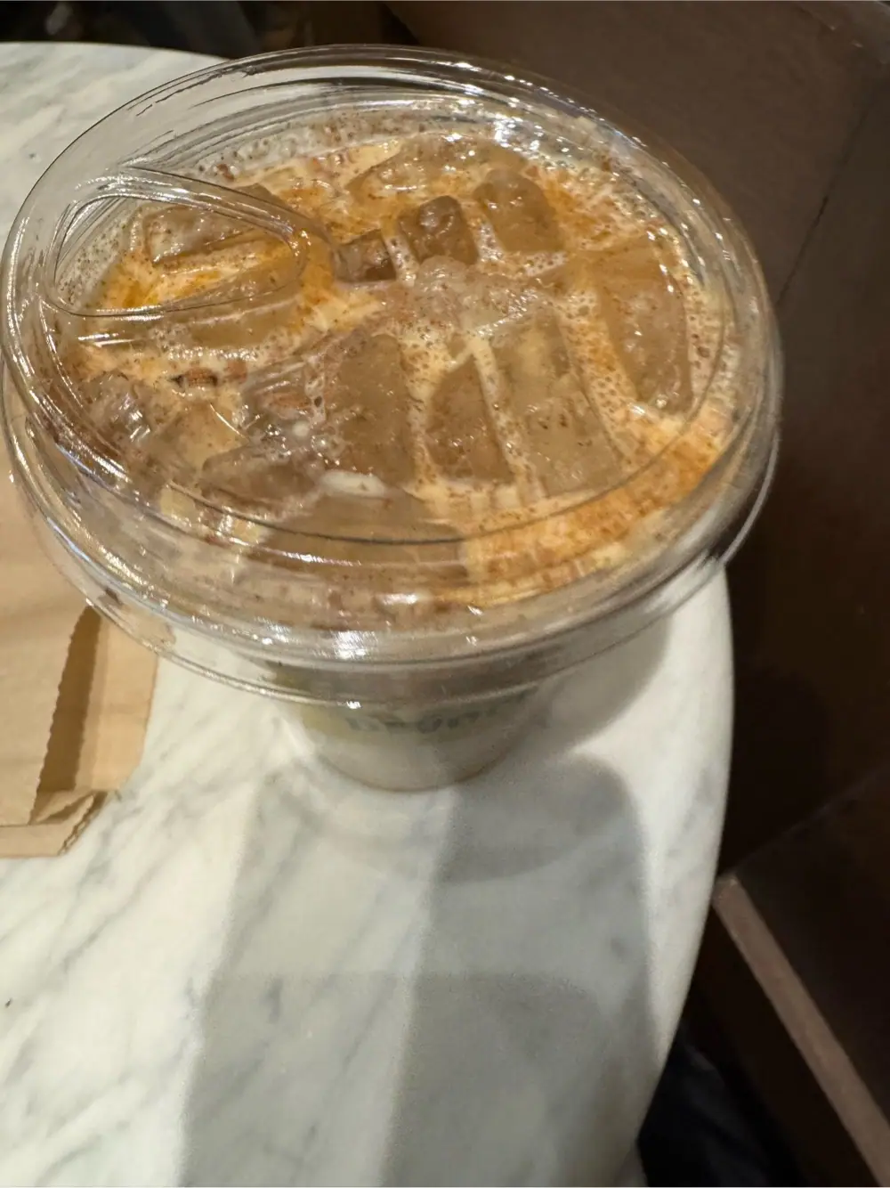 Sugar and spice latte at Devoción