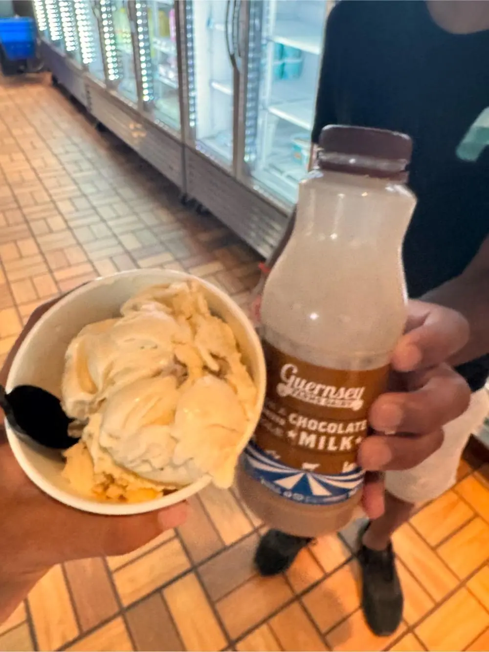 ice cream at Guernsey Farms Dairy