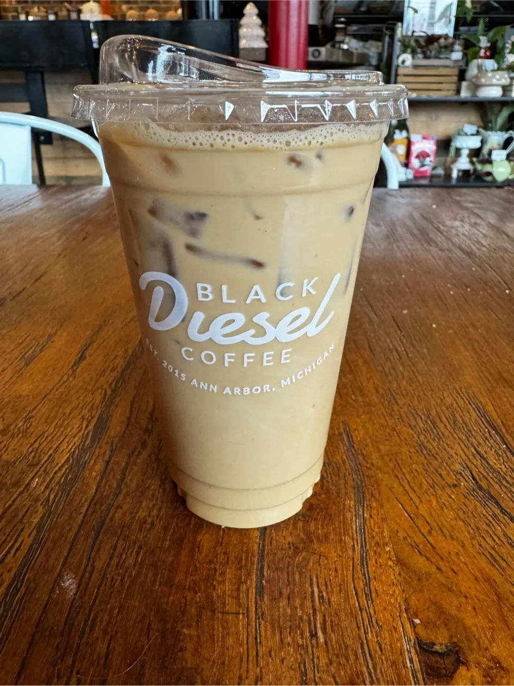 holiday latte at Black Diesel Coffee
