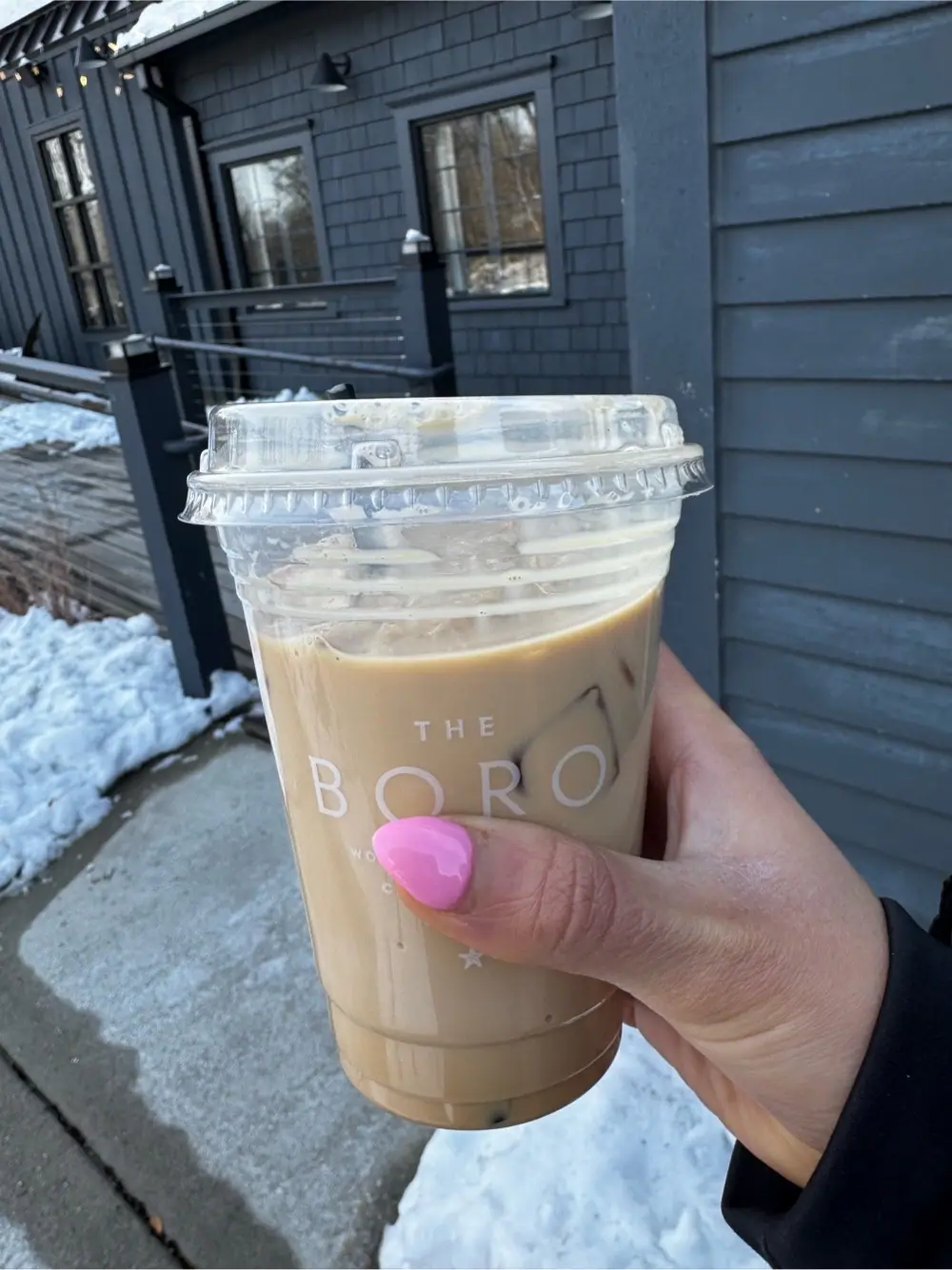 Salted caramel latte at The Boro Cafe & Bakery