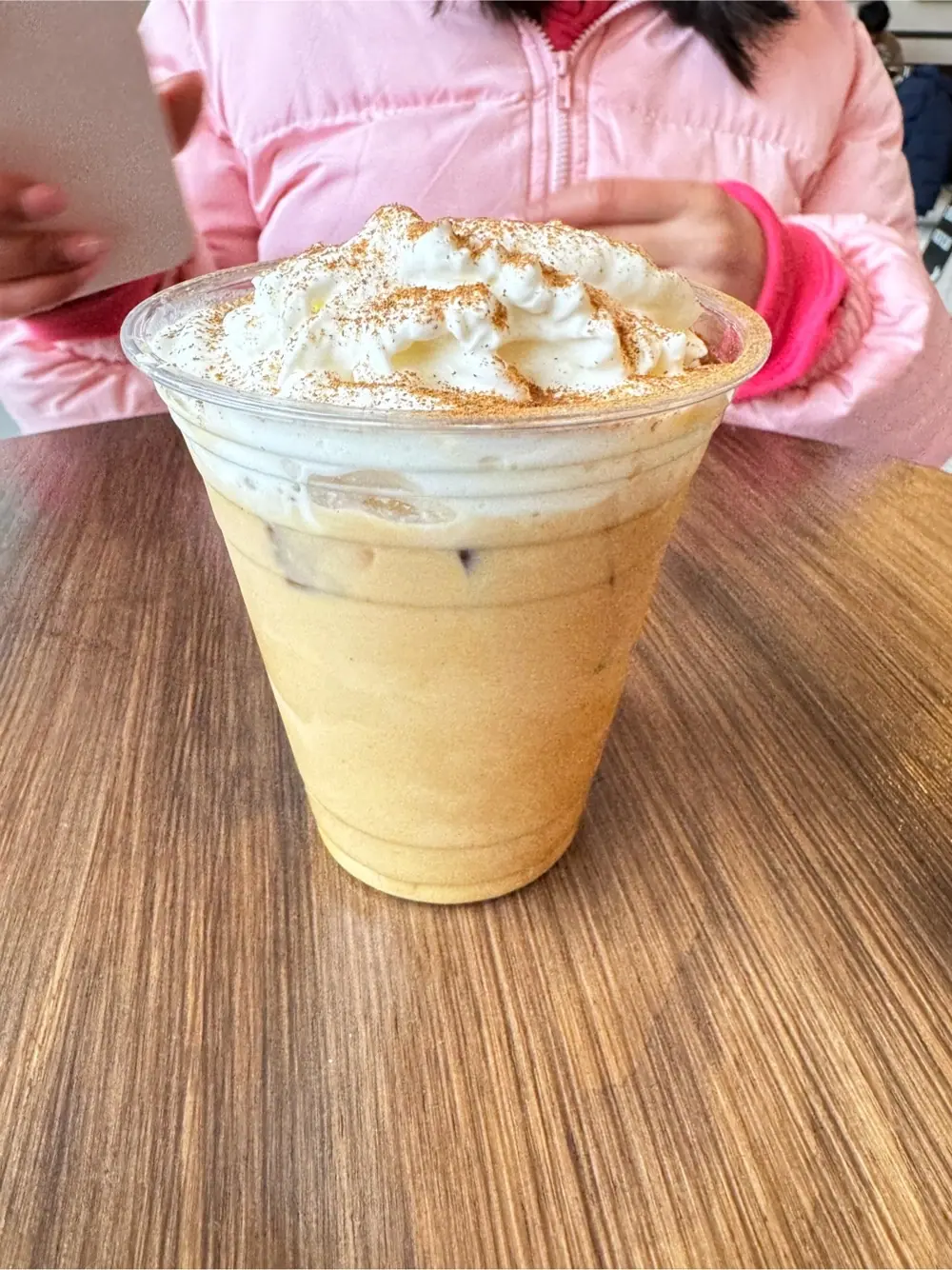 salted maple latte at Cahoots Cafe