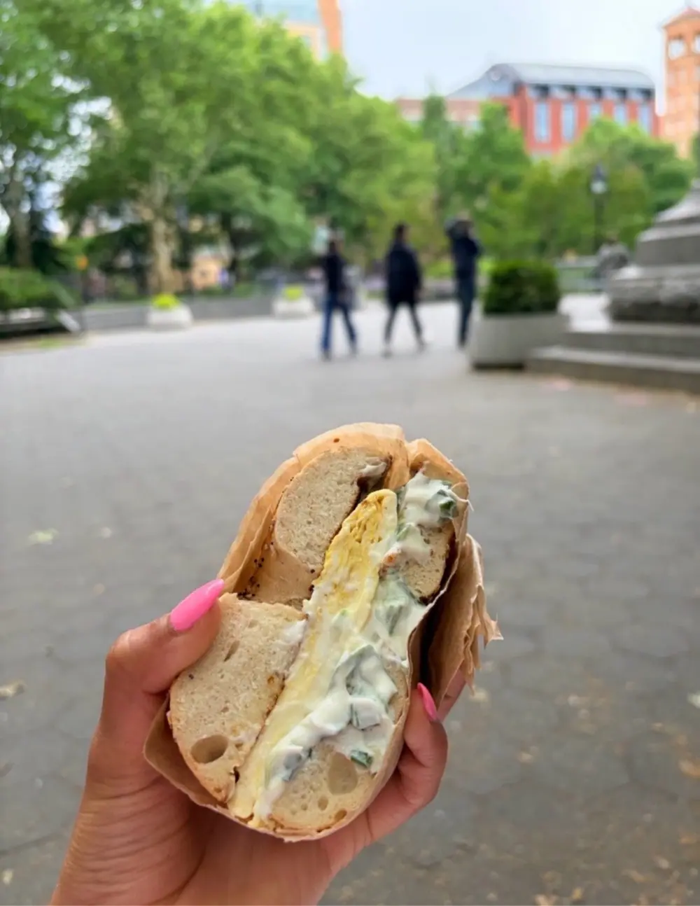 Everything bagel at Brooklyn Bagel & Coffee Company