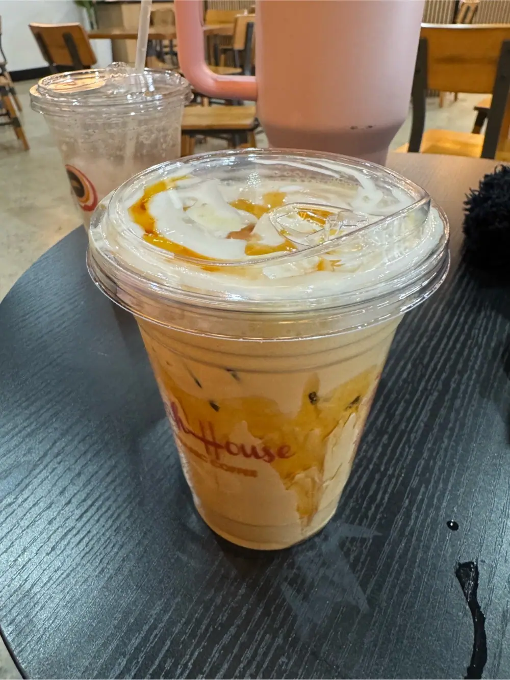 Pistachio latte at Qahwah House