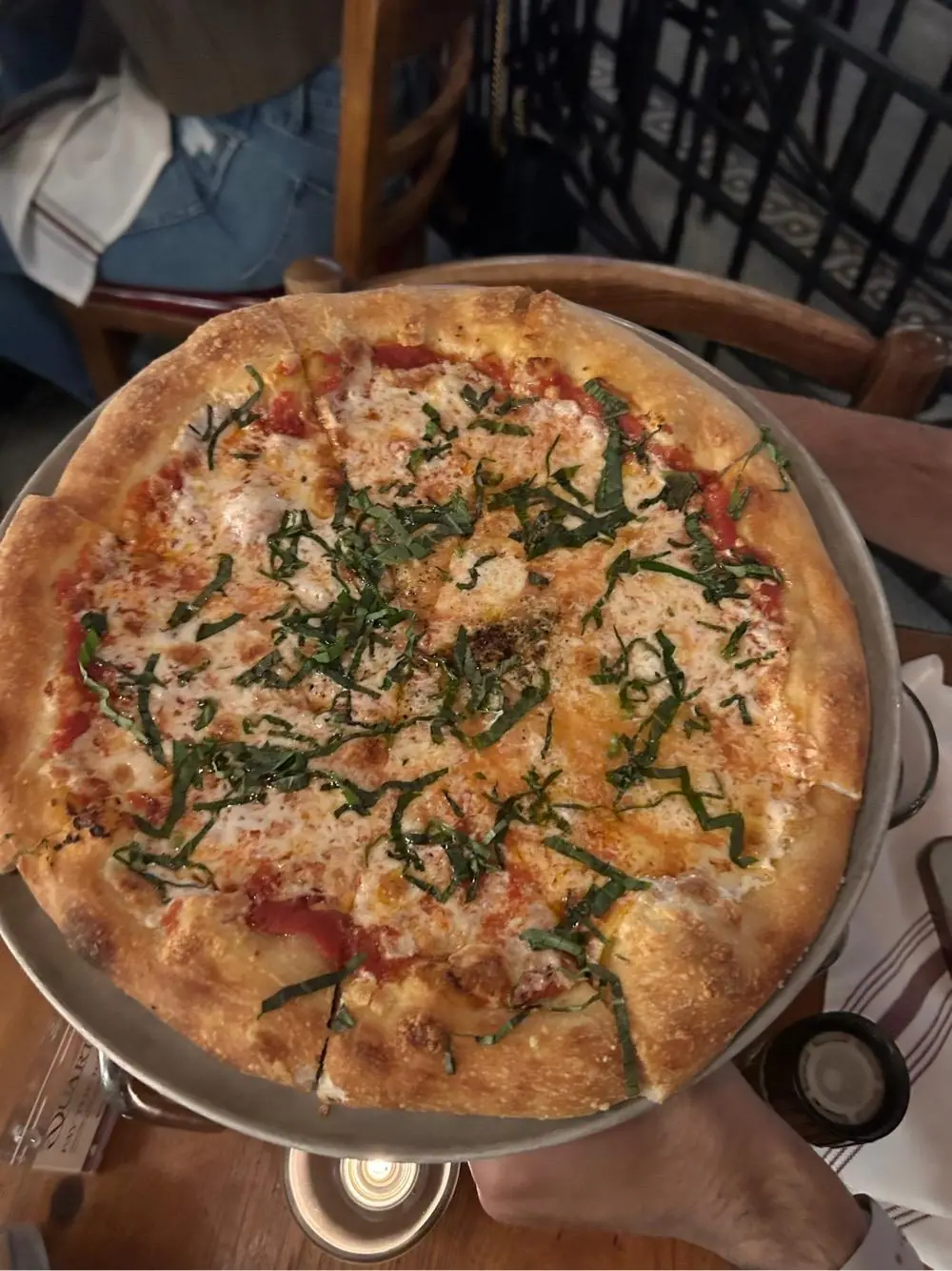 Margarita pizza at Quartino Ristorante