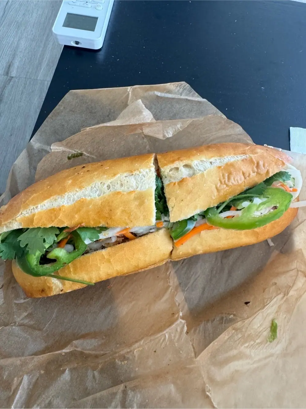 Lemongrass chicken bahn mi at Mommy's Banh Mi