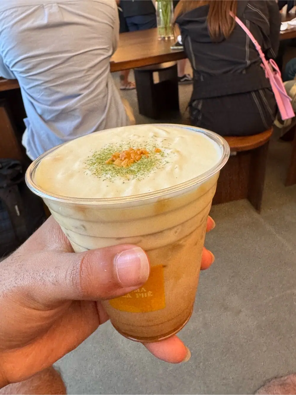 Pandan muoi latte at Kasama Cà Phê