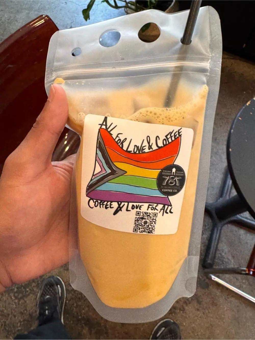 Horchata latte at 787 Coffee