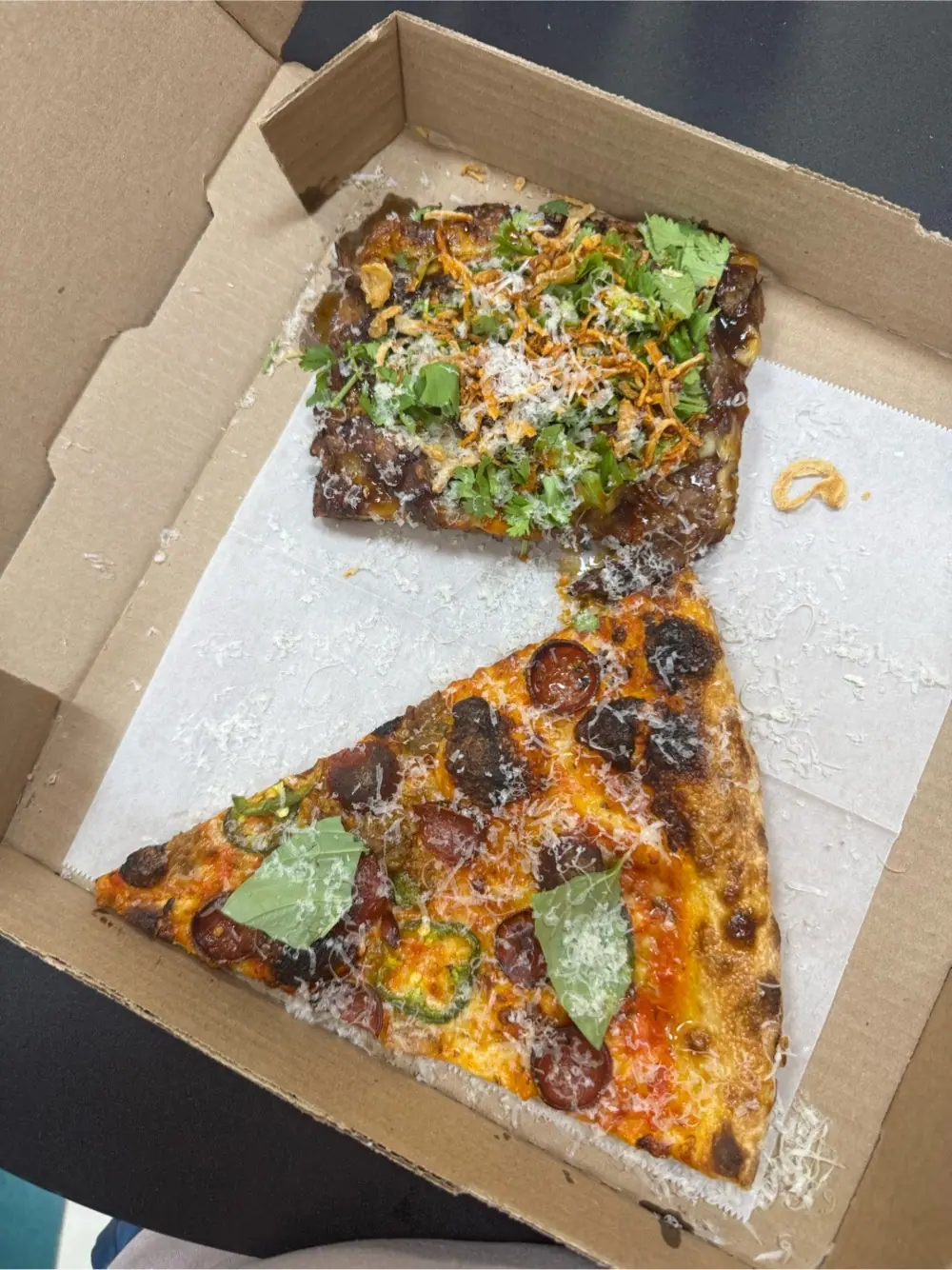 Peking duck pizza at Outta Sight Pizza II