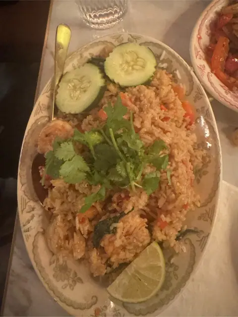 basil friend rice at Saranrom Thai