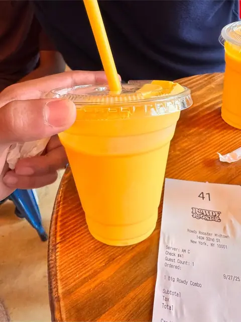 Mango lassi at Rowdy Rooster - Penn