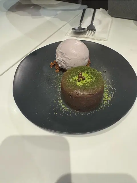 Matcha lava cake at Spot Dessert Bar East Village