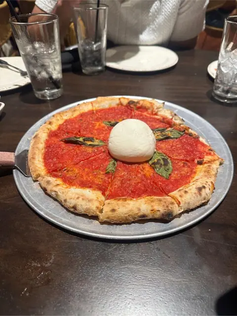 Burrata pizza at Coratti's Pizzeria Bar & Bocce
