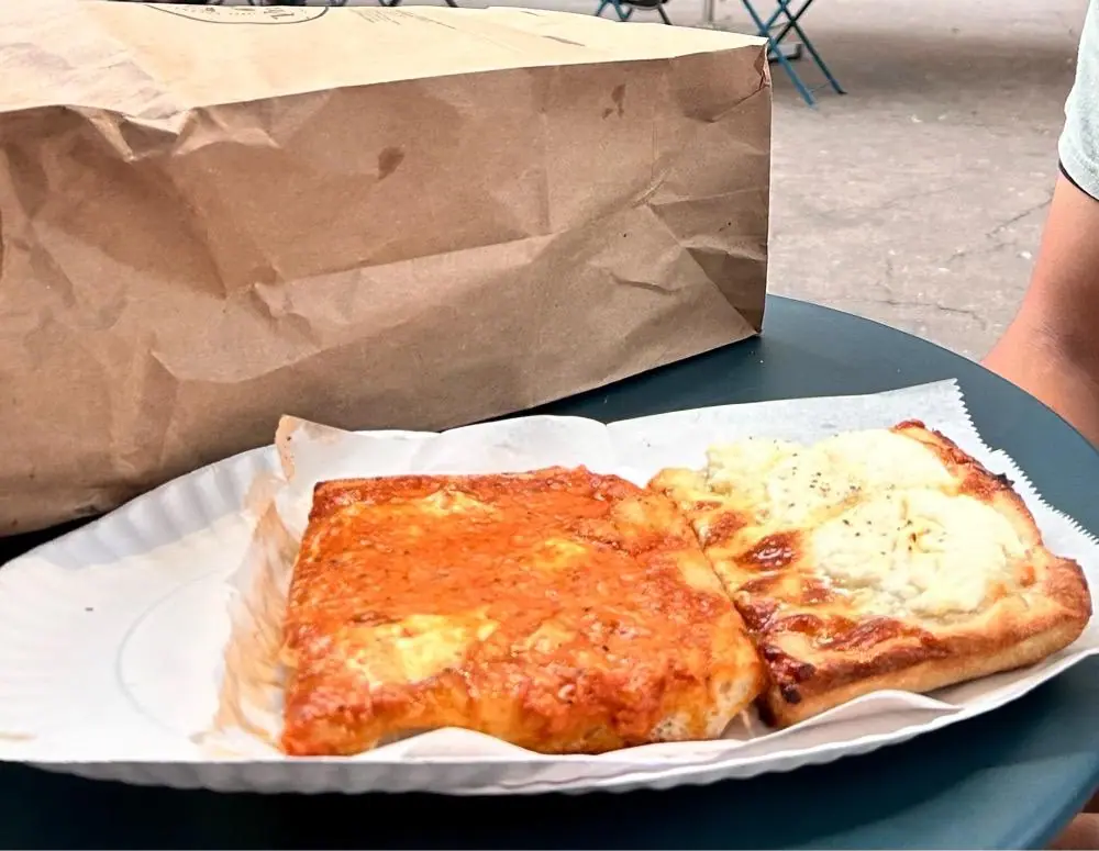 Vodka slice at Village Square Pizza - Midtown