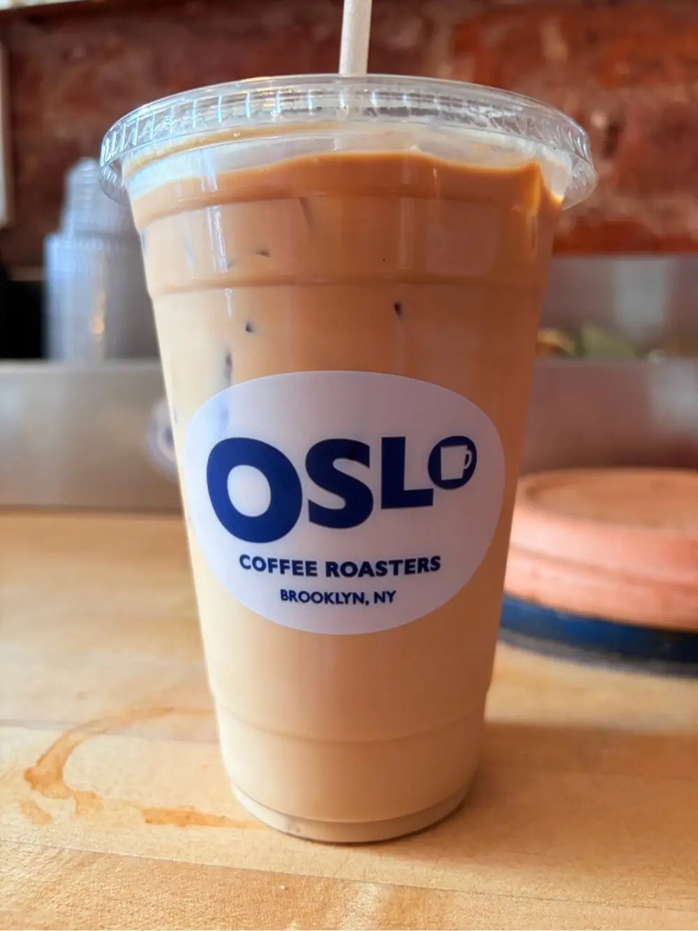 Iced vanilla latte at Oslo Coffee Roasters