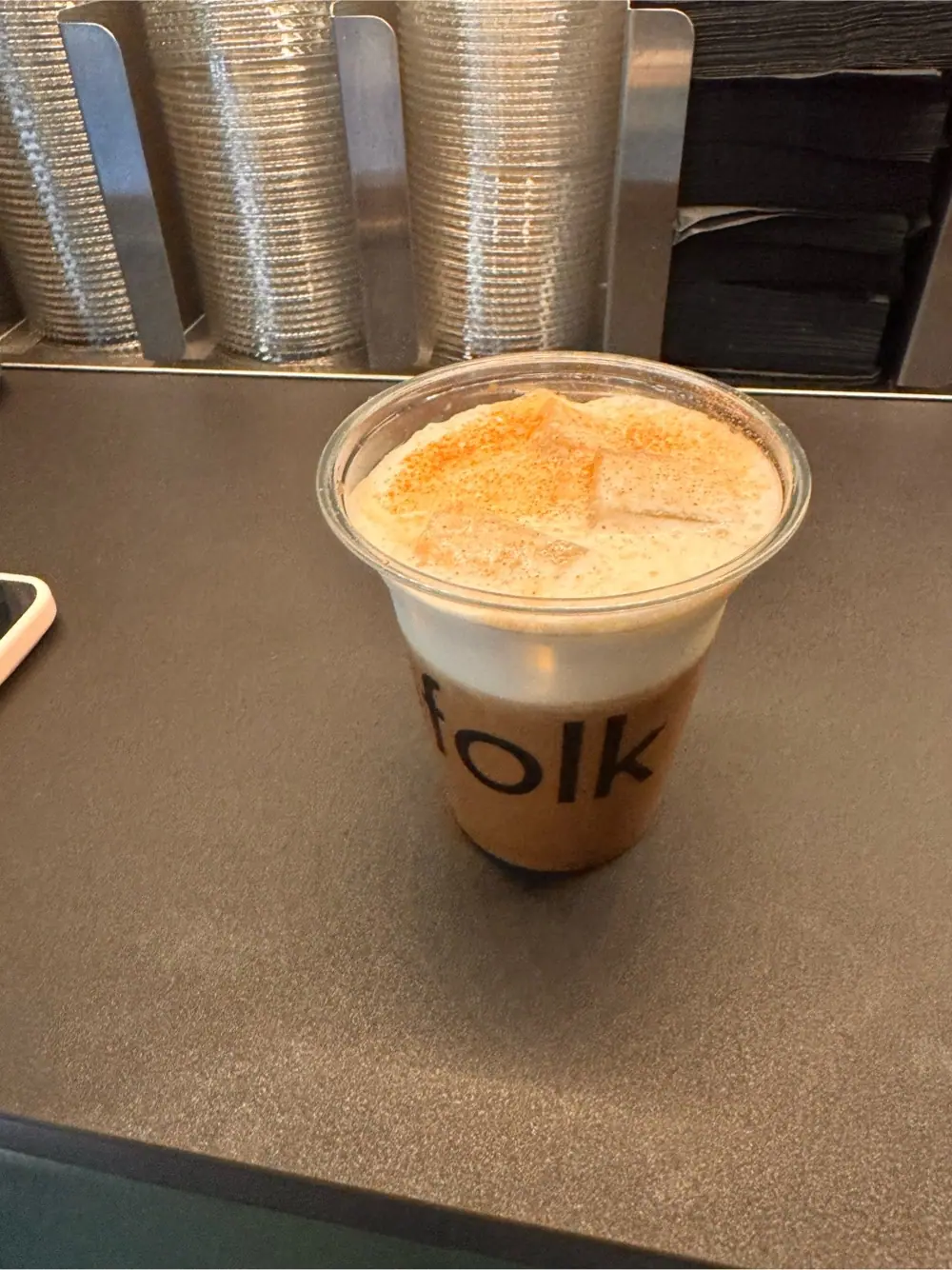 Sea salt iced coffee at Kinhfolk