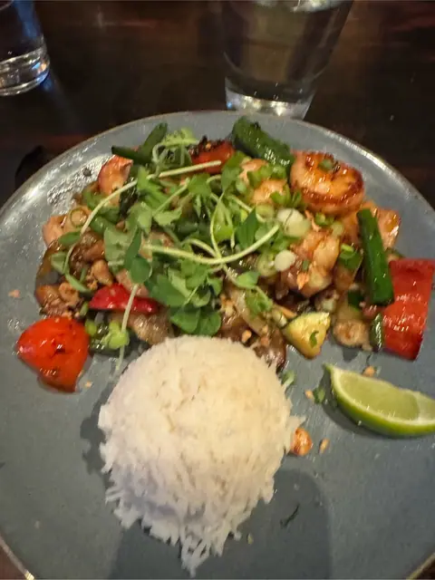 Kung pao shrimp at Ahan